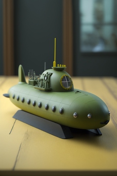 玩具潜艇模型摄影图数字艺术5
