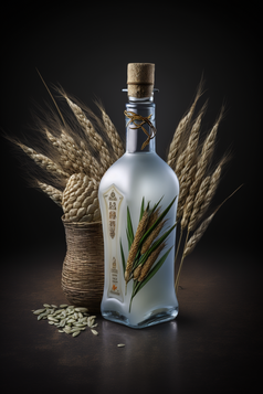 白酒小麦摄影图数字艺术3