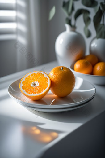 水果餐厅白色盘子橙子摄影专业摄影摄影图19