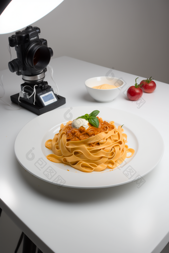 意大利面餐厅白色盘子摄影专业摄影晚餐摄影图7