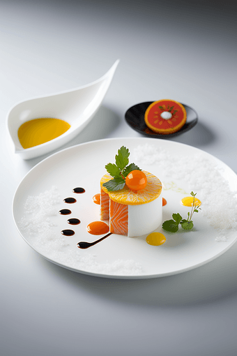 餐盘的美食寿司餐厅专业摄影