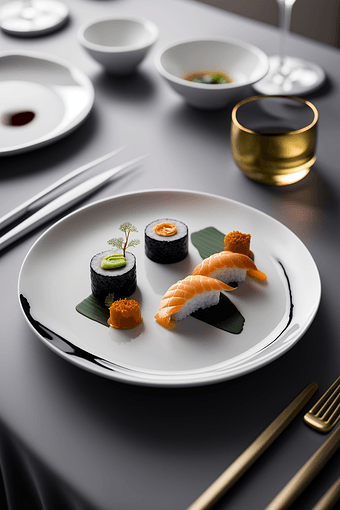 餐盘的寿司美食摄影图数字艺术20