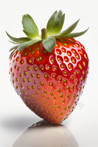 一颗草莓白色桌面氛围
