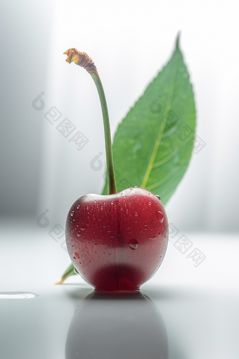 一颗樱桃单个物体简洁