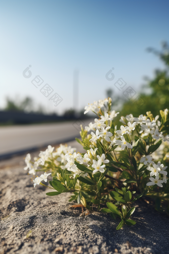 路边小花喇叭马路