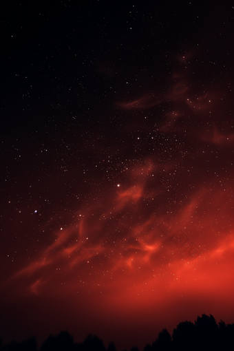 红色天空的星星摄影图数字艺术6