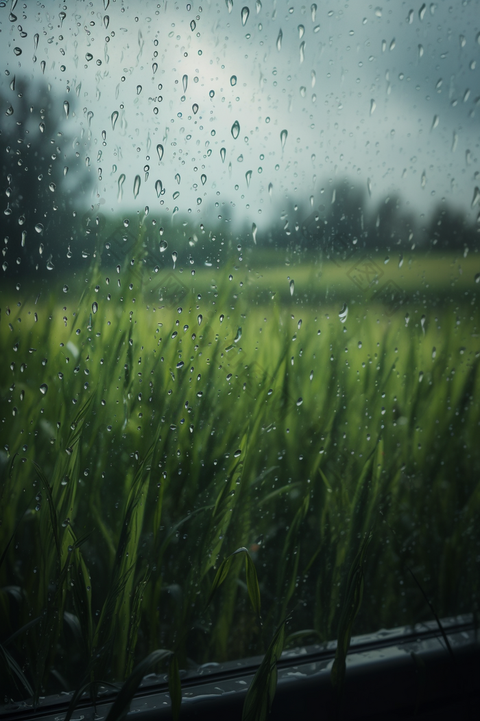 雨水冲刷植物粮食雨