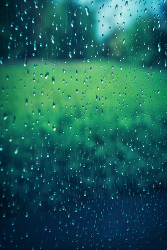 雨水冲刷植物食物下雨