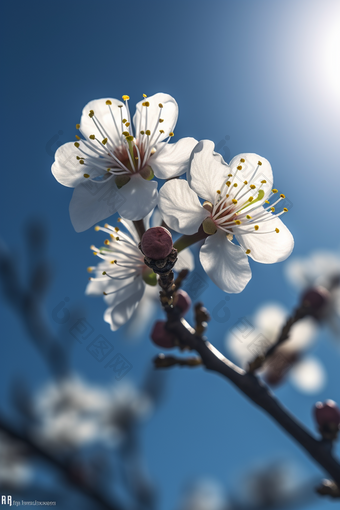 李<strong>子花</strong>近景拍摄花朵