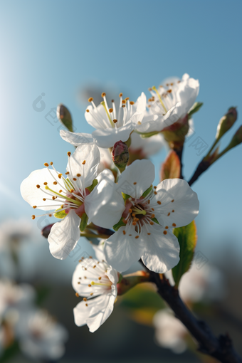 李<strong>子花</strong>近景美丽花朵