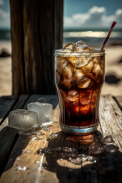 海边饮品可乐摄影图数字艺术11