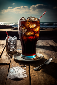 海边饮品可乐摄影图数字艺术8