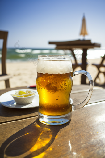 沙滩上的<strong>啤酒</strong>海边子