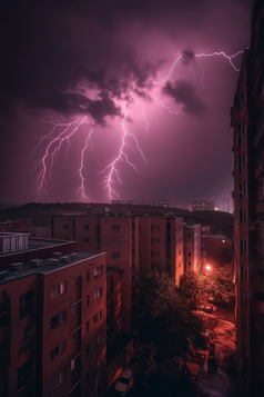 雷电夜晚深色背景高清数字艺术24