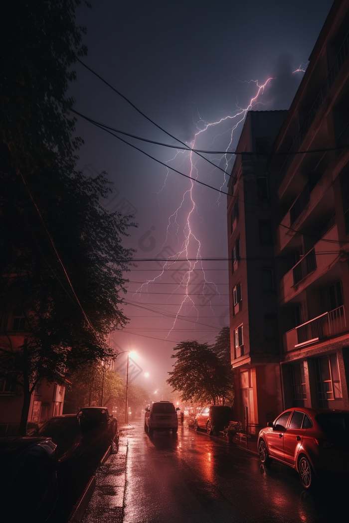 雷电夜晚深色背景高清数字艺术23