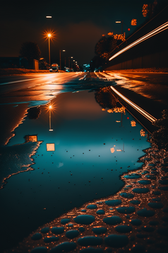 现代公路灯光反射摄影图数字艺术24