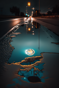 现代公路灯光反射摄影图数字艺术19