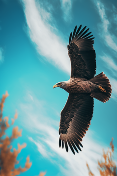 鸟在天空飞行摄影图数字艺术17