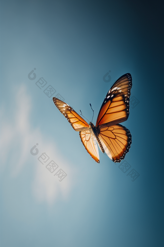 蝴蝶飞起单个飘图片-包图网