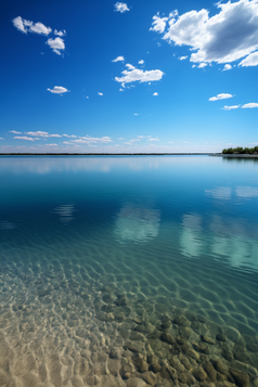 清新空旷的湖水摄影图数字艺术50