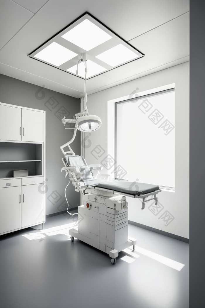 明亮整洁的室内美容手术台环境美容手术室