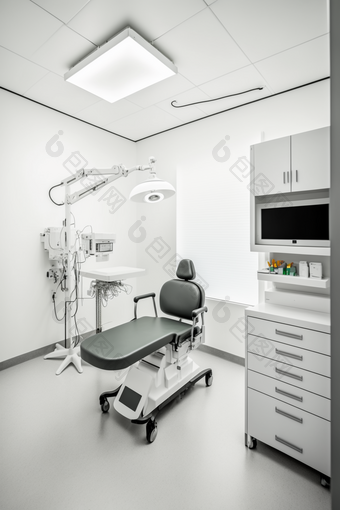 明亮整洁的室内美容手术台环境手术室