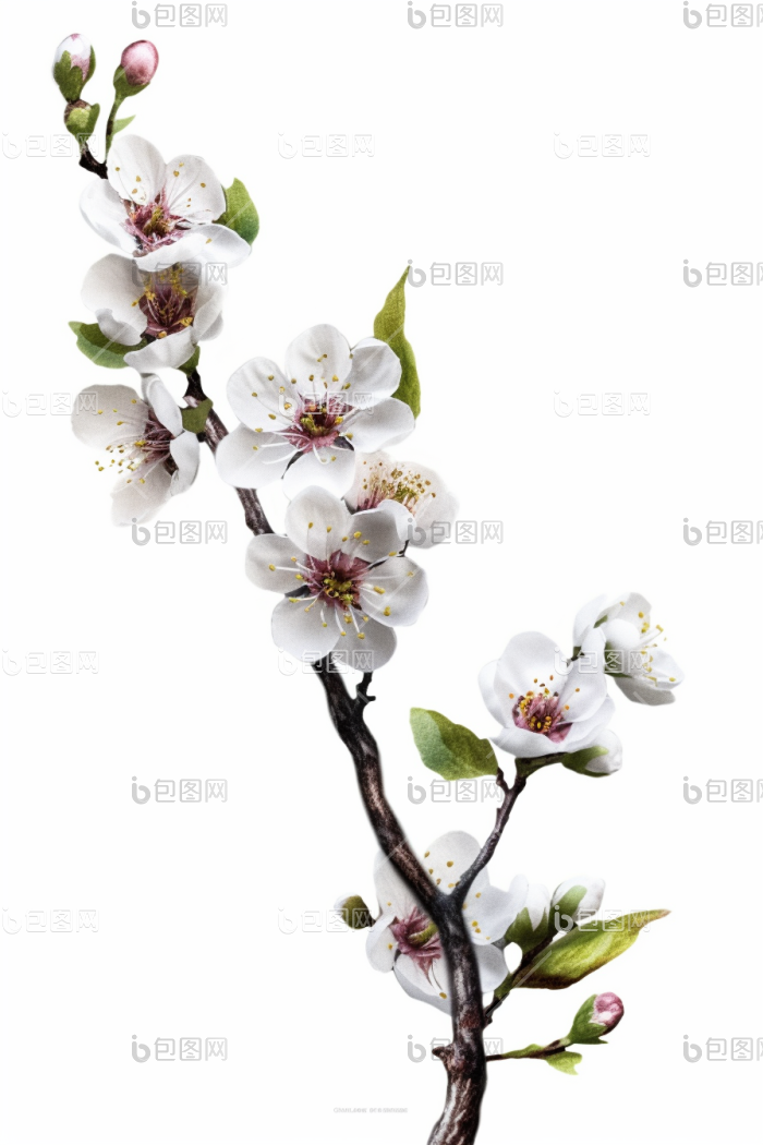 一个花分支png下载-包图网