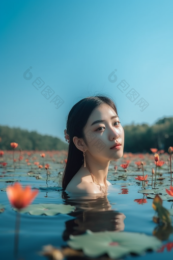 水中的漂亮女人中国光影