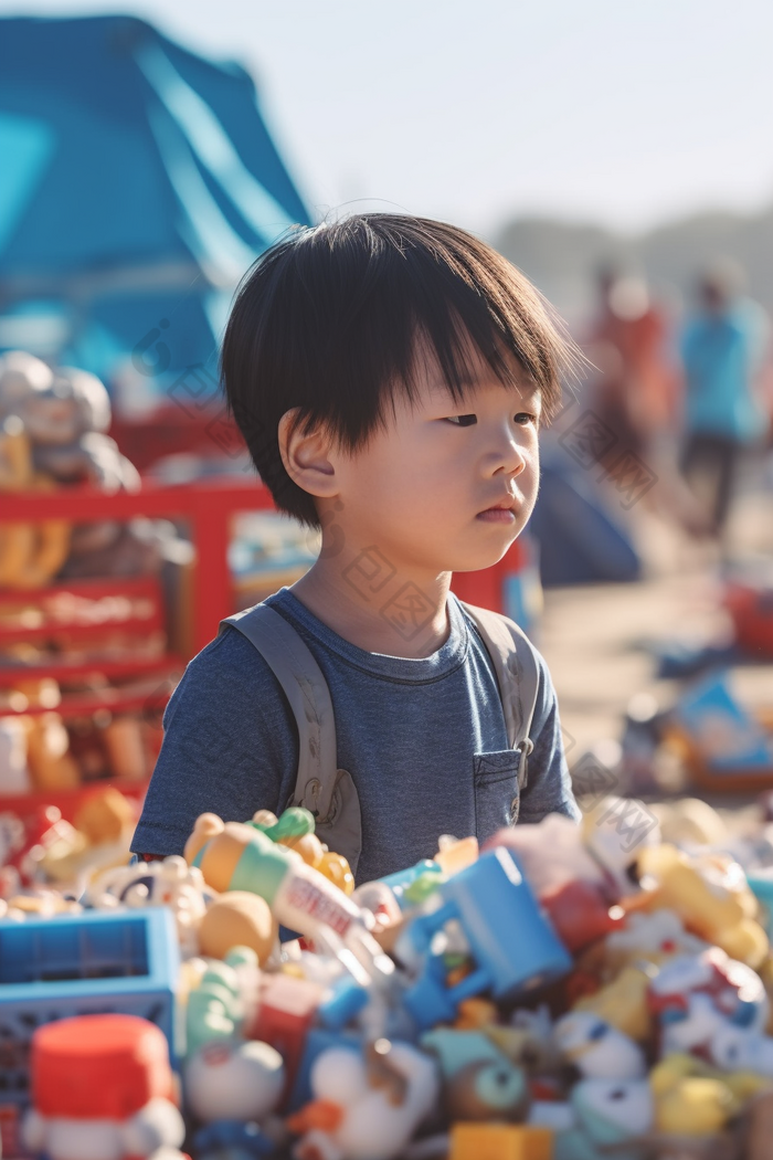 户外玩具小男孩光影中国中国小孩