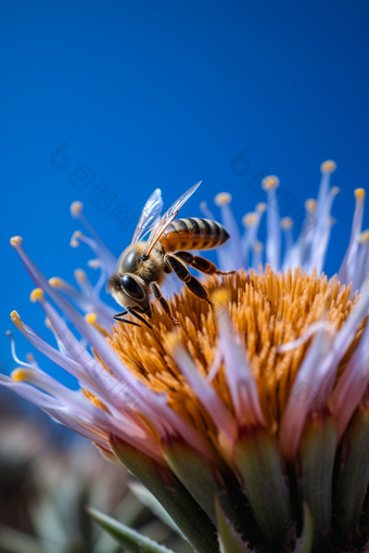 收集花蜜采蜜的蜜蜂勤劳8k