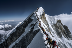 人们穿过珠穆朗玛峰摄影图数字艺术42