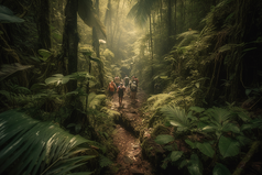 人们穿过热带雨林摄影图数字艺术10