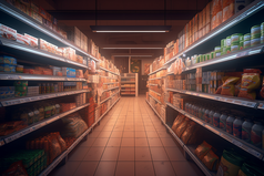 堆满货物的超市摄影图数字艺术10