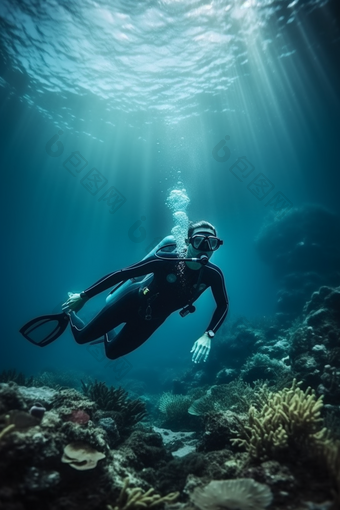 水下拍摄潜水员运动专业