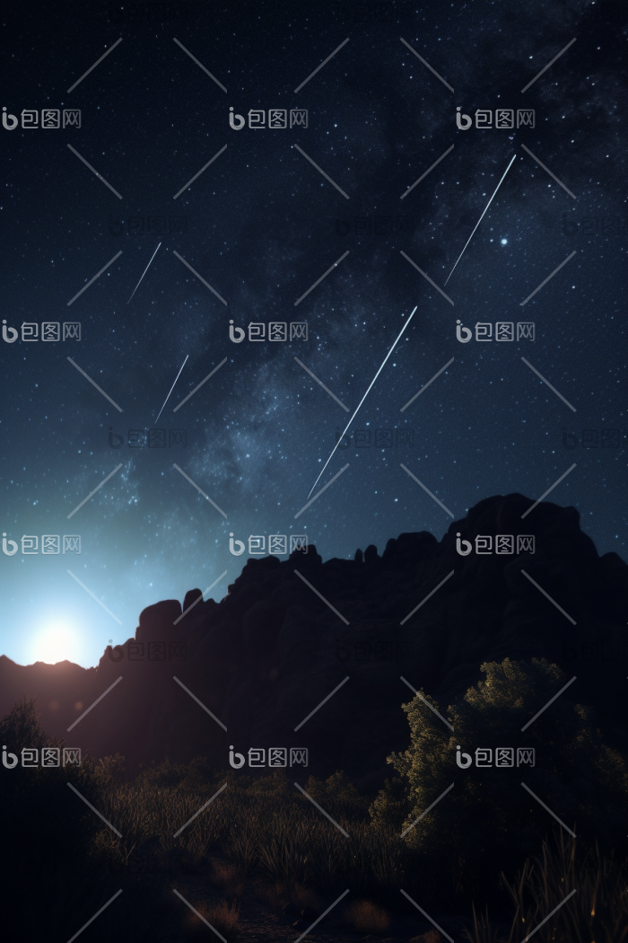 晚上流星天空夜晚高分辨率摄影图片-包图网