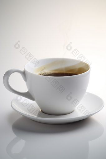装满咖啡的咖啡杯白色专业