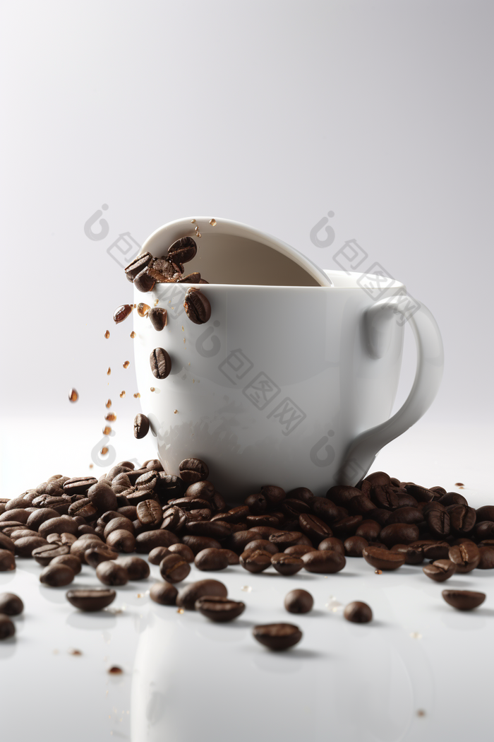 装满咖啡的咖啡杯摄影图数字艺术11