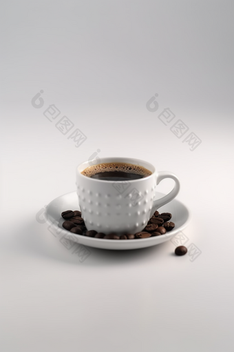 装满咖啡的咖啡杯摄影图数字艺术1
