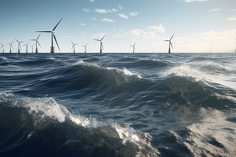 海洋里的风力发电机机风力