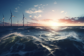 海洋里的风力发电机里专业