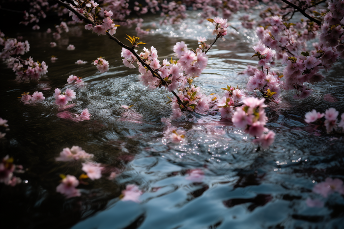 水里的樱花流水专业