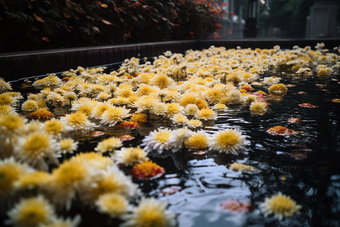 水里的菊花水流专业