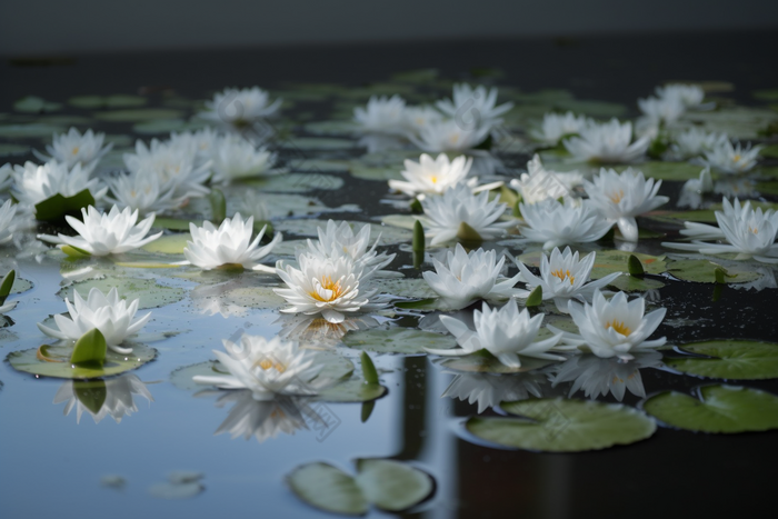 水里的莲花水流干净