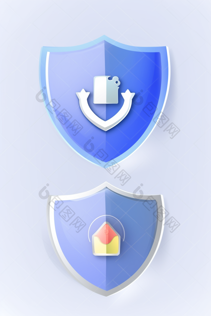 安全盾地面玻璃图标图标电子png下载-包图网