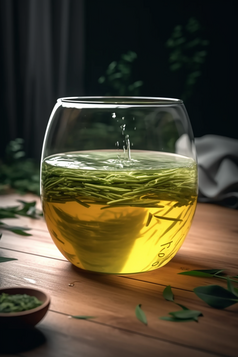 杯子里的绿茶摄影图数字艺术23
