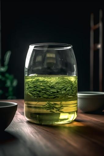 杯子里的绿茶摄影图数字艺术28