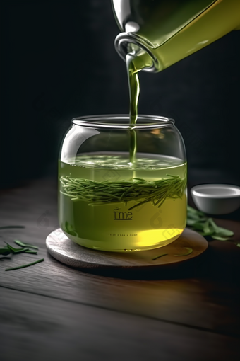 杯子里的绿茶摄影图数字艺术27