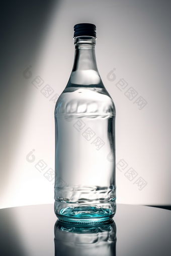 装满水的玻璃瓶瓶子清澈