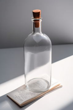 一个空的玻璃瓶摄影图数字艺术8