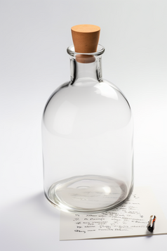 一个空的玻璃瓶摄影图数字艺术1